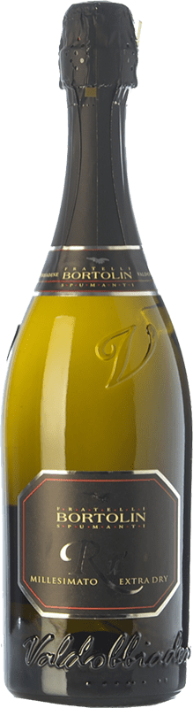 12,95 € Envoi gratuit | Vin Mousseux Blanc Bortolin Rù Extra Seco — Extra-Sec D.O.C.G. Prosecco di Conegliano-Valdobbiadene Trévise Italie Glera Bouteille 75 cl
