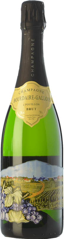 37,95 € Kostenloser Versand | Weißer Sekt Bourdaire Gallois Décorée Große Reserve A.O.C. Champagne Champagner Frankreich Spätburgunder, Chardonnay, Pinot Meunier Flasche 75 cl