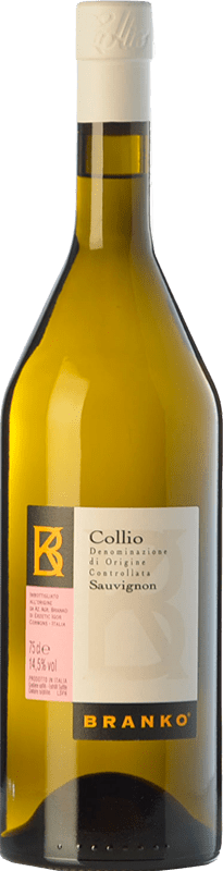 0,95 € Бесплатная доставка | Белое вино Branko D.O.C. Collio Goriziano-Collio Фриули-Венеция-Джулия Италия Sauvignon бутылка 75 cl
