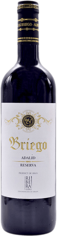 16,95 € Free Shipping | Red wine Briego Adalid Reserve D.O. Ribera del Duero Castilla y León Spain Tempranillo Bottle 75 cl