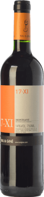 12,95 € Free Shipping | Red wine Buil & Giné 17.XI Young D.O. Montsant Catalonia Spain Tempranillo, Grenache, Carignan Bottle 75 cl