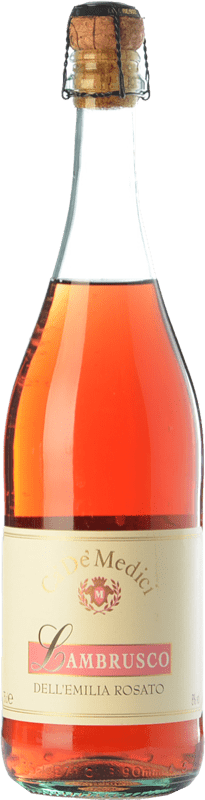 5,95 € Free Shipping | Rosé sparkling Ca' De' Medici Lambrusco Rosato Young I.G.T. Emilia Romagna Emilia-Romagna Italy Lambrusco Maestri, Lambrusco Salamino, Lambrusco Marani, Lambrusco Montericco Bottle 75 cl