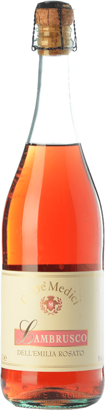 5,95 € Envoi gratuit | Vin Mousseux Rosé Ca' De' Medici Jeune I.G.T. Emilia Romagna Émilie-Romagne Italie Lambrusco 75 cl