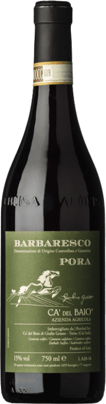 45,95 € Envio grátis | Vinho Tinto Cà del Baio Barbaresco Pora Reserva D.O.C. Piedmont Piemonte Itália Nebbiolo 75 cl
