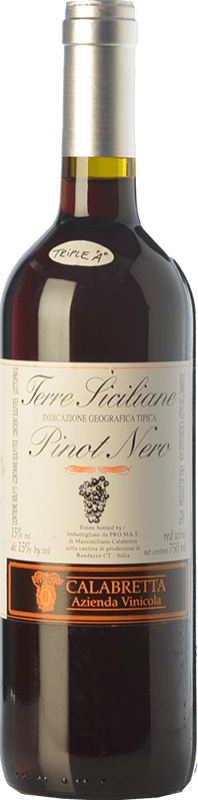 25,95 € Kostenloser Versand | Rotwein Calabretta Pinot Nero I.G.T. Terre Siciliane Sizilien Italien Spätburgunder Flasche 75 cl