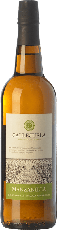 8,95 € Kostenloser Versand | Likörwein Callejuela D.O. Manzanilla-Sanlúcar de Barrameda Andalusien Spanien Palomino Fino 75 cl