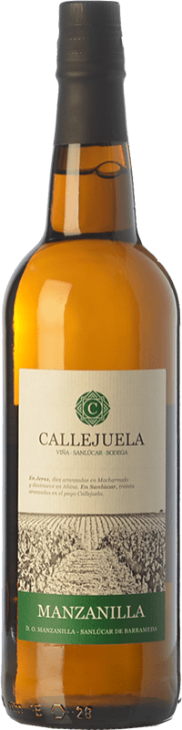 12,95 € Envío gratis | Vino Generoso Fortificado Callejuela Madura D.O. Manzanilla-Sanlúcar de Barrameda Andalucía España Palomino Fino 75 cl