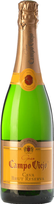 7,95 € 免费送货 | 白起泡酒 Campo Viejo Gran 香槟 预订 D.O. Cava 加泰罗尼亚 西班牙 Macabeo, Xarel·lo, Parellada 瓶子 75 cl