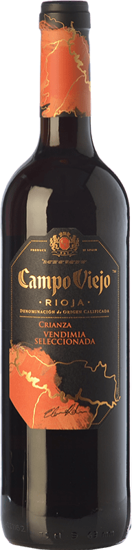9,95 € Бесплатная доставка | Красное вино Campo Viejo Vendimia Seleccionada старения D.O.Ca. Rioja Ла-Риоха Испания Tempranillo бутылка 75 cl