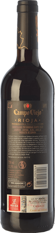 8,95 € Free Shipping | Red wine Campo Viejo Vendimia Seleccionada Crianza D.O.Ca. Rioja The Rioja Spain Tempranillo Bottle 75 cl