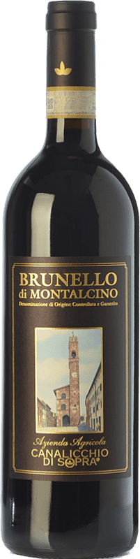 62,95 € Spedizione Gratuita | Vino rosso Canalicchio di Sopra D.O.C.G. Brunello di Montalcino Toscana Italia Sangiovese Bottiglia 75 cl