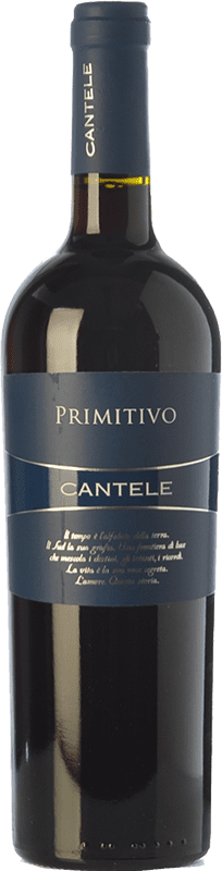 10,95 € 免费送货 | 红酒 Cantele I.G.T. Salento 坎帕尼亚 意大利 Primitivo 瓶子 75 cl