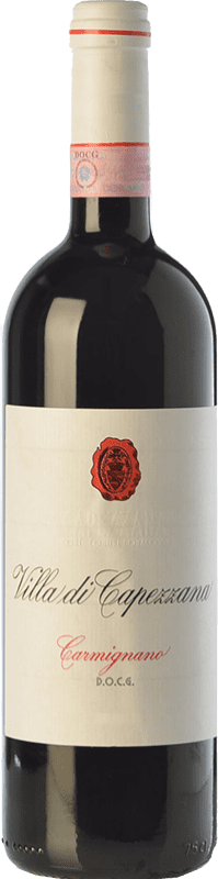 37,95 € Free Shipping | Red wine Capezzana Villa di Selezione D.O.C.G. Carmignano Tuscany Italy Cabernet Sauvignon, Sangiovese Bottle 75 cl