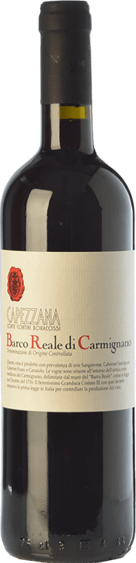 13,95 € 免费送货 | 红酒 Capezzana D.O.C. Barco Reale di Carmignano 托斯卡纳 意大利 Cabernet Sauvignon, Sangiovese, Canaiolo 瓶子 75 cl