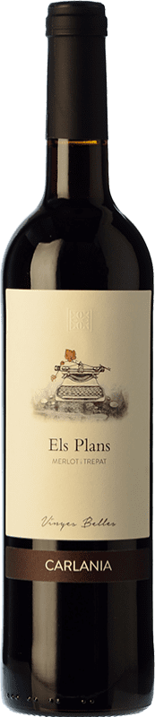 14,95 € Free Shipping | Red wine Carlania Els Corrals Aged D.O. Conca de Barberà Catalonia Spain Merlot, Trepat Bottle 75 cl