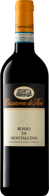 47,95 € Spedizione Gratuita | Vino rosso Casanova di Neri D.O.C. Rosso di Montalcino Toscana Italia Sangiovese Bottiglia 75 cl