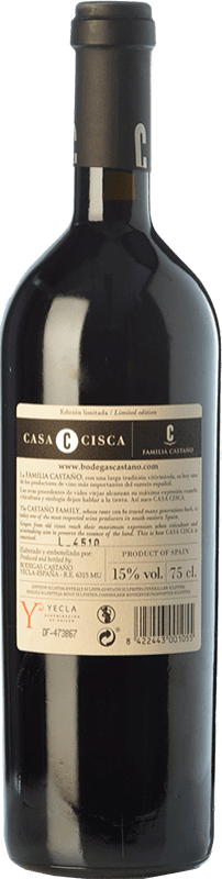46,95 € Free Shipping | Red wine Castaño Casa Cisca Crianza D.O. Yecla Region of Murcia Spain Monastrell Bottle 75 cl
