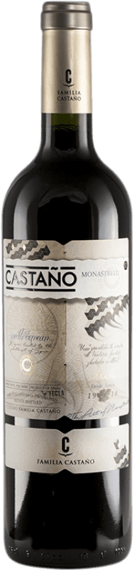 7,95 € 免费送货 | 红酒 Castaño 年轻的 D.O. Yecla 穆尔西亚地区 西班牙 Monastrell 瓶子 75 cl