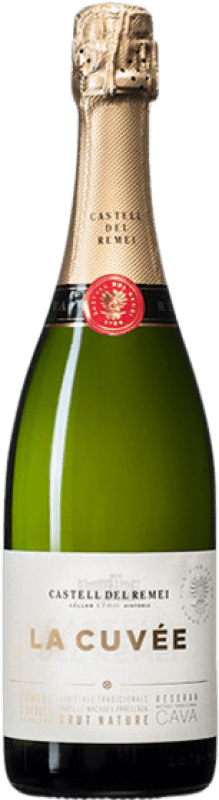 12,95 € 免费送货 | 白起泡酒 Castell del Remei Brut Nature 年轻的 D.O. Cava 加泰罗尼亚 西班牙 Macabeo, Xarel·lo, Chardonnay, Parellada 瓶子 75 cl