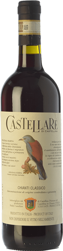 19,95 € Spedizione Gratuita | Vino rosso Castellare di Castellina D.O.C.G. Chianti Classico Toscana Italia Sangiovese, Canaiolo Bottiglia 75 cl