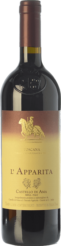 387,95 € Envio grátis | Vinho Tinto Castello di Ama L'Apparita I.G.T. Toscana Tuscany Itália Merlot 75 cl
