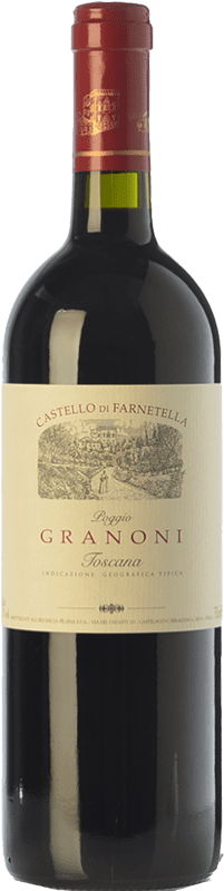 27,95 € Free Shipping | Red wine Castello di Farnetella Poggio Granoni I.G.T. Toscana Tuscany Italy Merlot, Syrah, Cabernet Sauvignon, Sangiovese Bottle 75 cl