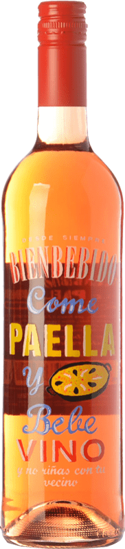 7,95 € 免费送货 | 玫瑰酒 Castillo de Maetierra Come Paella y Bebe Vino I.G.P. Vino de la Tierra Valles de Sadacia 拉里奥哈 西班牙 Merlot, Muscat 瓶子 75 cl