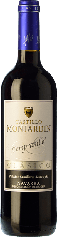 5,95 € 免费送货 | 红酒 Castillo de Monjardín 年轻的 D.O. Navarra 纳瓦拉 西班牙 Tempranillo 瓶子 75 cl