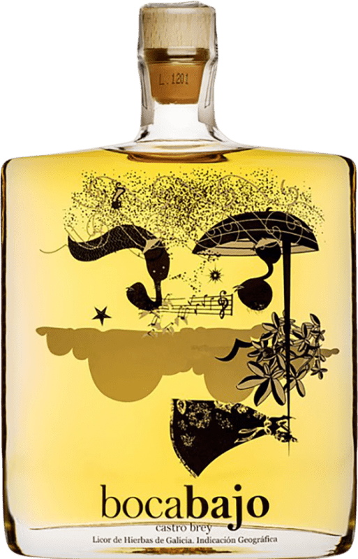 49,95 € Envio grátis | Licor de Ervas CastroBrey Bocabajo D.O. Orujo de Galicia Galiza Espanha Garrafa Medium 50 cl