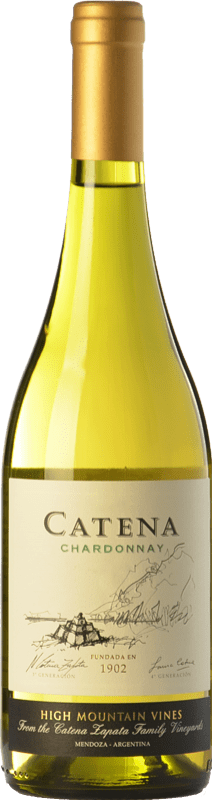 19,95 € Kostenloser Versand | Weißwein Catena Zapata Crianza — Kurze Fassreifung I.G. Mendoza Mendoza Argentinien Chardonnay Flasche 75 cl
