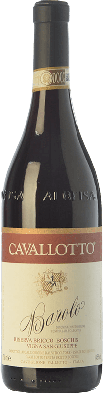 174,95 € Envoi gratuit | Vin rouge Cavallotto Bricco Boschis Vigna S. Giuseppe D.O.C.G. Barolo Piémont Italie Nebbiolo Bouteille 75 cl