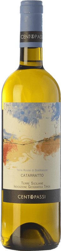 18,95 € Envío gratis | Vino Blanco Centopassi Terre Rosse di Giabbascio I.G.T. Terre Siciliane Sicilia Italia Catarratto Eco — Ecológico 75 cl
