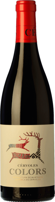 9,95 € Free Shipping | Red wine Cérvoles Colors Joven D.O. Costers del Segre Catalonia Spain Tempranillo, Merlot, Syrah, Grenache, Cabernet Sauvignon Bottle 75 cl