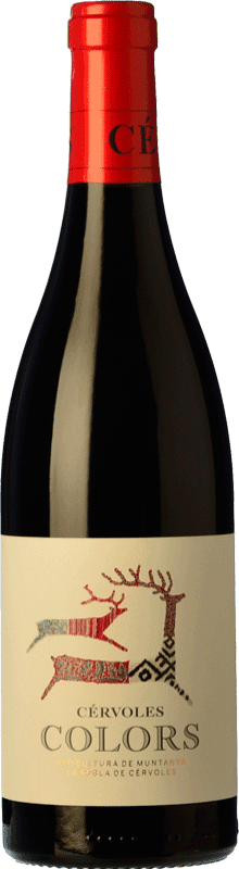 13,95 € Free Shipping | Red Wine Cérvoles Colors Young D.O. Costers del Segre Catalonia Spain Tempranillo, Merlot, Syrah — Shiraz, Garnacha — Grenache, Cabernet Sauvignon Bottle 75 cl