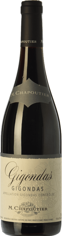 36,95 € Free Shipping | Red wine Michel Chapoutier Aged A.O.C. Gigondas Rhône France Syrah, Grenache, Mourvèdre, Cinsault Bottle 75 cl