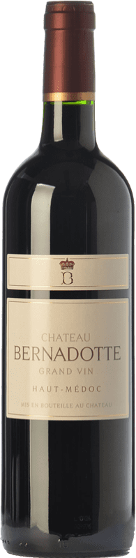 22,95 € Free Shipping | Red wine Château Bernadotte Aged A.O.C. Haut-Médoc Bordeaux France Merlot, Cabernet Sauvignon, Cabernet Franc, Petit Verdot Bottle 75 cl