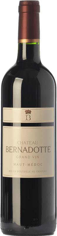 25,95 € 免费送货 | 红酒 Château Bernadotte 岁 A.O.C. Haut-Médoc 波尔多 法国 Merlot, Cabernet Sauvignon, Cabernet Franc, Petit Verdot 瓶子 75 cl