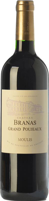 39,95 € Envío gratis | Vino tinto Château Branas Grand Poujeaux Crianza A.O.C. Moulis-en-Médoc Burdeos Francia Merlot, Cabernet Sauvignon, Petit Verdot Botella 75 cl