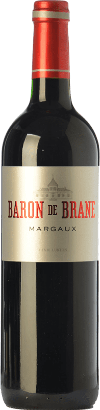 54,95 € Spedizione Gratuita | Vino Rosso Château Brane Cantenac Baron de Brane Crianza — Invecchiato in Botte A.O.C. Margaux bordò Francia Merlot, Cabernet Sauvignon, Cabernet Franc Bottiglia 75 cl