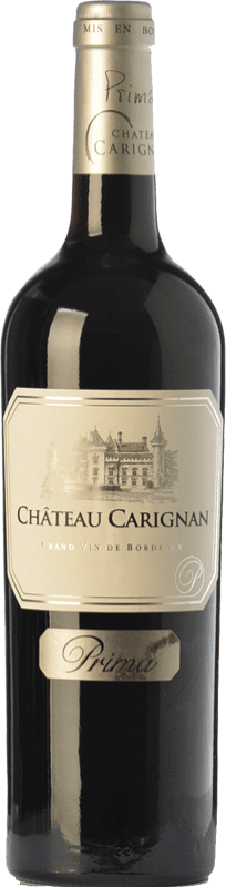 23,95 € Spedizione Gratuita | Vino rosso Château Carignan Prima Crianza A.O.C. Cadillac bordò Francia Merlot Bottiglia 75 cl