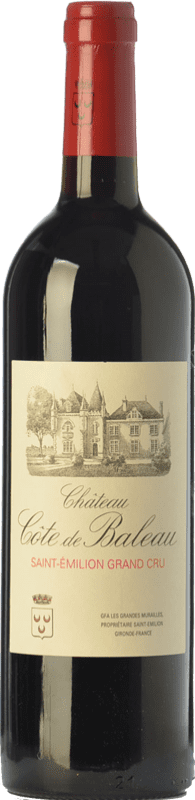 28,95 € Free Shipping | Red wine Château Côte de Baleau Crianza A.O.C. Saint-Émilion Grand Cru Bordeaux France Merlot, Cabernet Sauvignon, Cabernet Franc Bottle 75 cl
