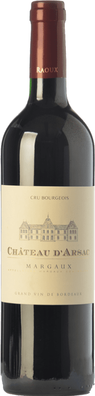 27,95 € Envio grátis | Vinho tinto Château d'Arsac Crianza A.O.C. Margaux Bordeaux França Merlot, Cabernet Sauvignon Garrafa 75 cl