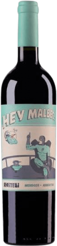 16,95 € 免费送货 | 红酒 Matías Riccitelli Hey I.G. Mendoza 门多萨 阿根廷 Malbec 瓶子 75 cl