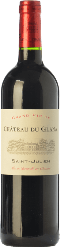 39,95 € Spedizione Gratuita | Vino rosso Château du Glana Crianza A.O.C. Saint-Julien bordò Francia Merlot, Cabernet Sauvignon Bottiglia 75 cl