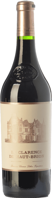 247,95 € Бесплатная доставка | Красное вино Château Haut-Brion Le Clarence Crianza — Крианса A.O.C. Pessac-Léognan Бордо Франция Merlot — Мерло, Cabernet Sauvignon — Каберне Совиньон, Cabernet Franc — Каберне Фран, Petit Verdot Бутылка 75 cl