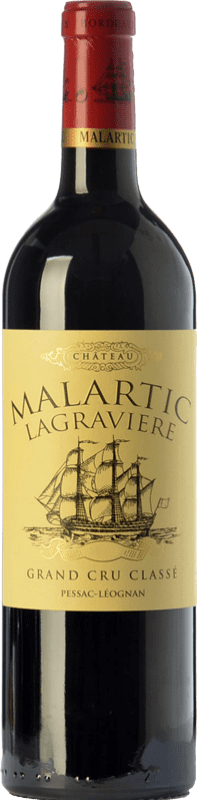 86,95 € Бесплатная доставка | Красное вино Château Malartic-Lagravière Crianza — Крианса A.O.C. Pessac-Léognan Бордо Франция Merlot — Мерло, Cabernet Sauvignon — Каберне Совиньон, Cabernet Franc — Каберне Фран, Petit Verdot Бутылка 75 cl