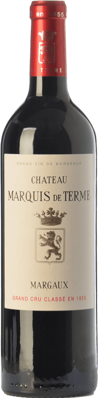 57,95 € Envío gratis | Vino tinto Château Marquis de Terme Crianza A.O.C. Margaux Burdeos Francia Merlot, Cabernet Sauvignon, Petit Verdot Botella 75 cl