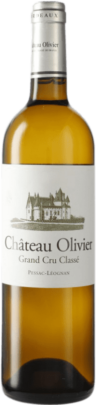 39,95 € Envoi gratuit | Vin blanc Château Olivier Blanc Crianza A.O.C. Graves Bordeaux France Sauvignon Blanc, Sémillon, Muscadelle Bouteille 75 cl