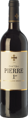 21,95 € 免费送货 | 红酒 Château Pierre 1er 岁 A.O.C. Saint-Émilion Grand Cru 波尔多 法国 Merlot, Cabernet Franc 瓶子 75 cl