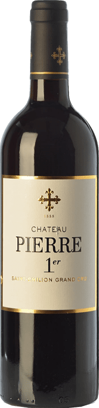 22,95 € Free Shipping | Red Wine Château Pierre 1er Grand Cru Crianza — Aged A.O.C. Saint-Émilion Bordeaux France Merlot, Cabernet Franc Bottle 75 cl